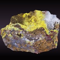 Idrialite, Quartz, Cinnabar