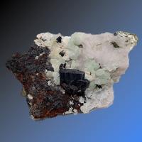 Babingtonite, Prehnite, Calcite