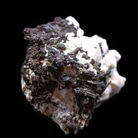 Acanthite, Silver, Calcite