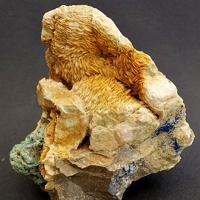 Baryte, Azurite, Malachite