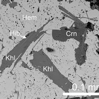 Kahlenbergite, Hibonite, Hematite