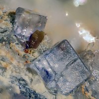 Uranopolycrase, Fluorite, Quartz