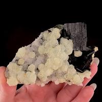 Babingtonite, Prehnite, Quartz