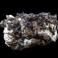 Acanthite, Silver, Calcite