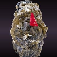 Sabinaite, Rutile, Siderite