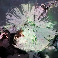 Favreauite, Chalcomenite, Goethite