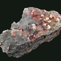 Galkhaite, Quartz
